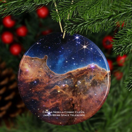 Carina Nebula Cosmic Cliffs James Webb Kerstmis Keramisch Ornament