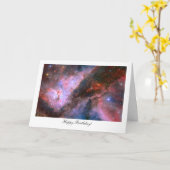 Carina Nebula - Happy Birthday Kaart (Gele Bloem)