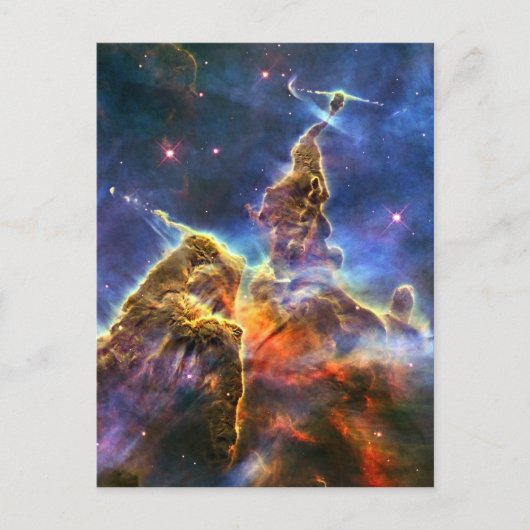 Carina Nebula Hubble Space Briefkaart (Voorkant)