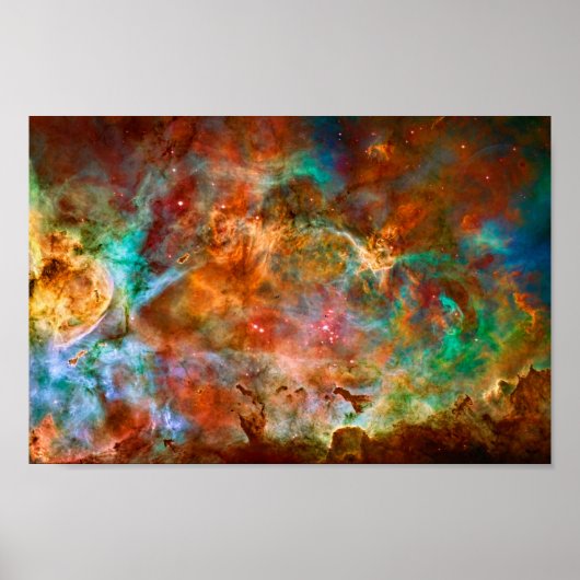 Carina Nebula in Argo Navis: schoonheid in de ruim Poster (Voorkant)
