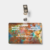 Carina Nebula in de constellatie van Argo Navis Badge (Achterkant met clip)