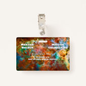 Carina Nebula in de constellatie van Argo Navis Badge (Achterkant met clip)