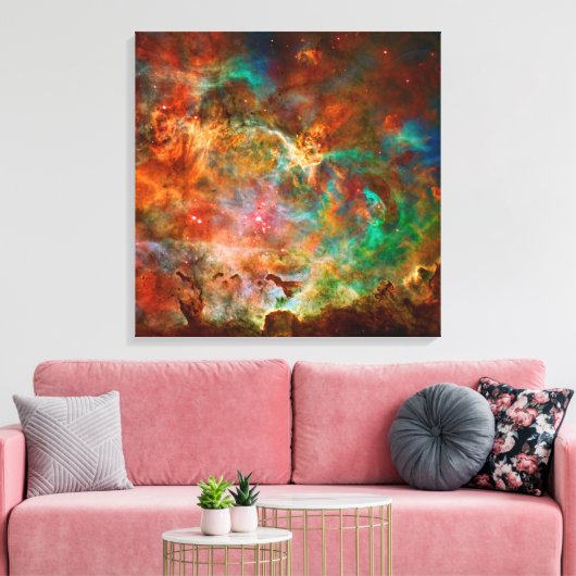 Carina Nebula in de constellatie van Argo Navis Canvas Afdruk (Insitu (Woonkamer))