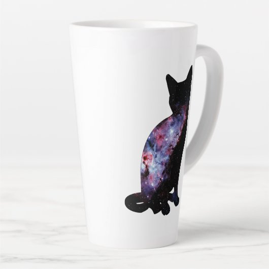 Carina Nebula Milky Way Galaxy Cat Silhouette Mok (Rechterhoek)