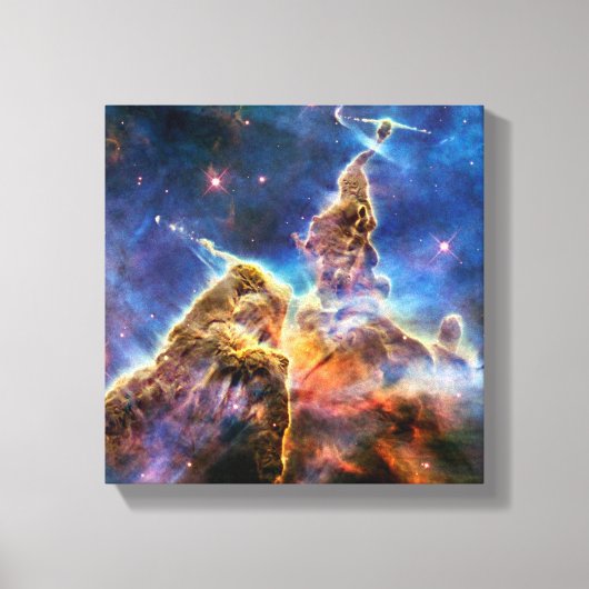Carina Nebula Mystic Mountain Buitenspatie Canvas Afdruk (Voorkant)