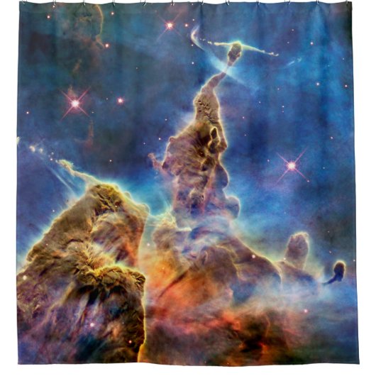 Carina Nebula Mystic Mountain Buitenspatie Douchegordijn (Voorkant)