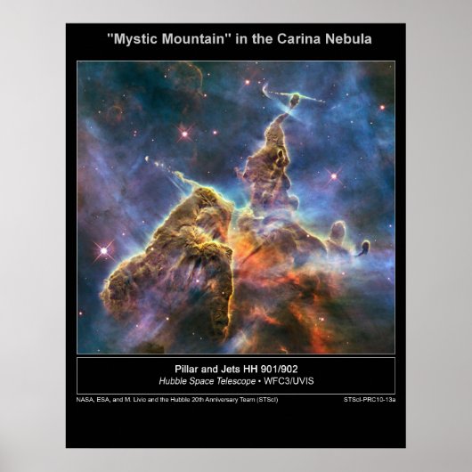 Carina Nebula Mystic Mountain poster (Voorkant)