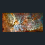 Carina Nebula - NGC 3372 Poster<br><div class="desc">Doe een kindermeisje van stergeboorte via Hubble's krachtige oog in dit kleurrijke uitzicht van de Carina Nebula. Deze enorme nevel is ongeveer 7500 lichtjaren verwijderd en heeft de variabele ster eta Carinae zichtbaar en de twee kwabben van het verwijderde materiaal. Met dank aan NASA, ESA, N. Smith en het Hubble...</div>