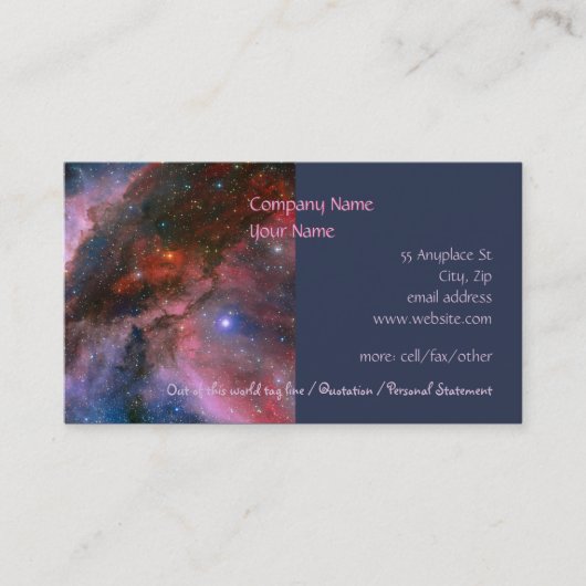Carina Nebula - Ons adembenemend universum Visitekaartje (Voorkant)