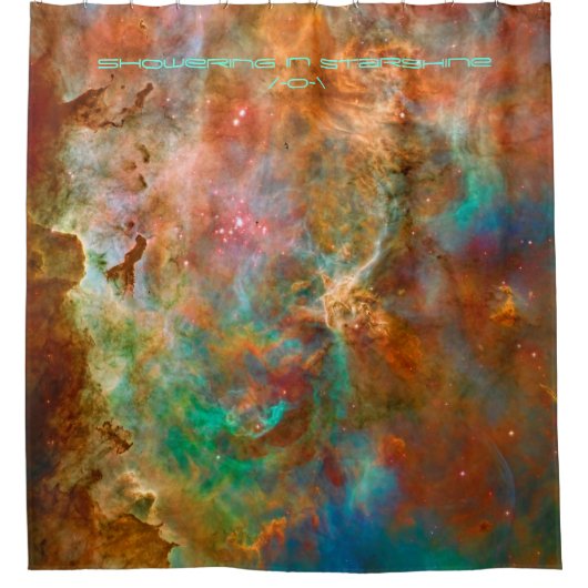 Carina Nebula, schokkend in het licht Douchegordijn (Voorkant)