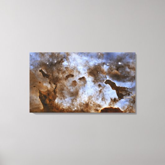 Carina Nebula Star-vormende pijlers Canvas Afdruk (Voorkant)