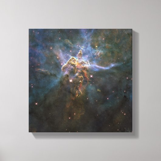 Carina Nebula Star-vormende pijlers Canvas Afdruk (Voorkant)