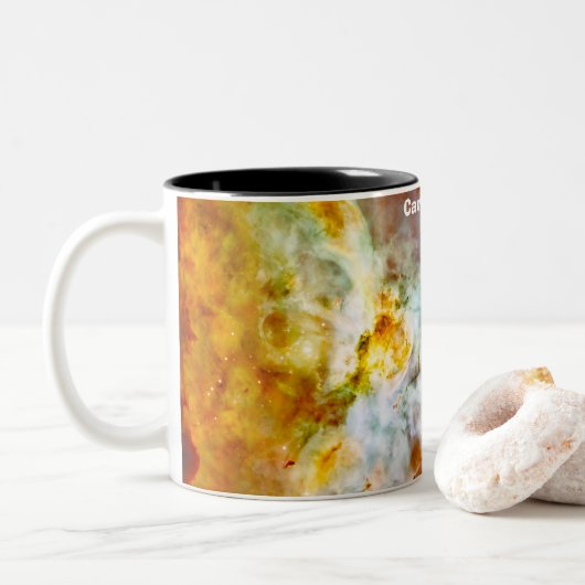Carina Nebula Tweekleurige Koffiemok (Met donut)