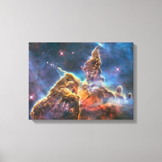 Carina Nebula van de Hubble ruimtetelescoop Canvas Afdruk (Voorkant)