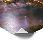 Carina Nebula van de Hubble Ruimtetelescoop Foto Afdruk (Hoek)