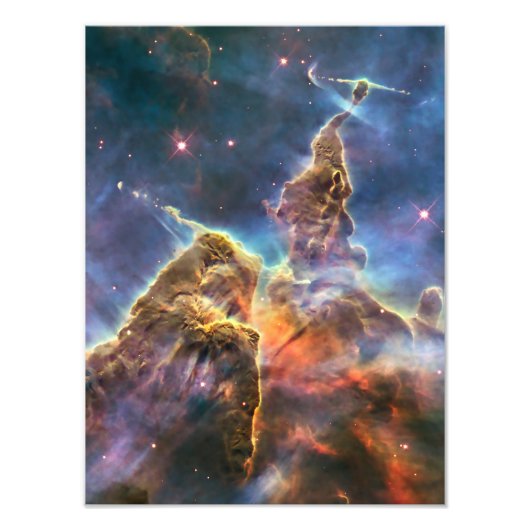 Carina Nebula van de Hubble Ruimtetelescoop Foto Afdruk (Voorkant)