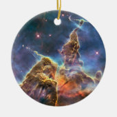 Carina Nebula van de Hubble Ruimtetelescoop Keramisch Ornament (Voorkant)
