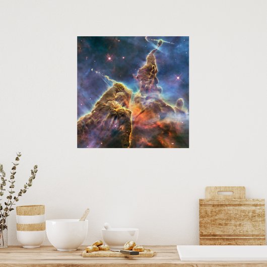 Carina Nebula van de Hubble Ruimtetelescoop Poster (Keuken)