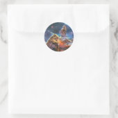 Carina Nebula van de Hubble ruimtetelescoop Ronde Sticker (Tas)