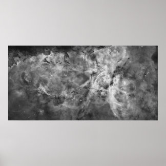 Carina Nebula: zwart-wit Poster