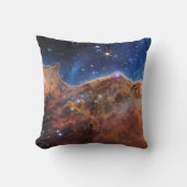 Carina Nevel Kosmische Kliffen James Webb hoge res Kussen (Voorkant)
