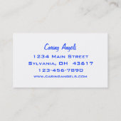 Caring Angels Verpleegzorg Visitekaartje (Achterkant)