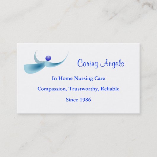 Caring Angels Verpleegzorg Visitekaartje (Voorkant)