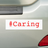 #Caring Bumpersticker (Op auto)
