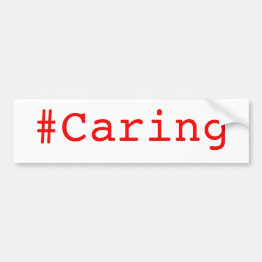 #Caring Bumpersticker (Voorkant)