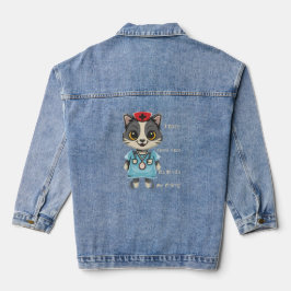 Caring Cat Nurse: Het is mijn ding Denim Jacket