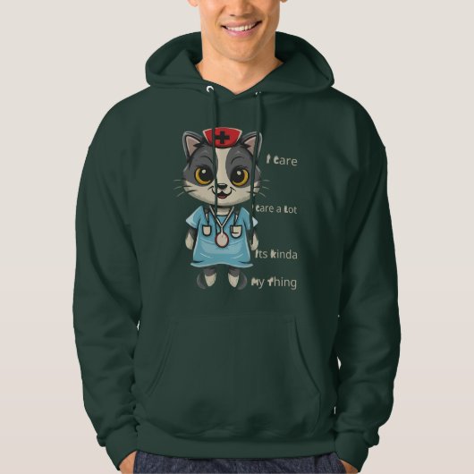 Caring Cat Nurse: Het is mijn ding Hoodie (Voorkant)