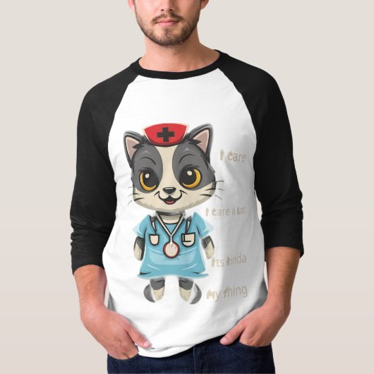 Caring Cat Nurse: Het is mijn ding T-shirt (Voorkant)