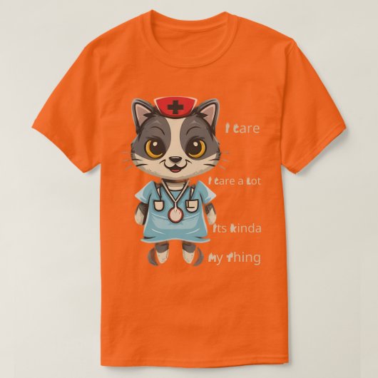 Caring Cat Nurse: Het is mijn ding T-shirt (Design voorkant)