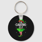 Caring Elf Christmas Girls Women Elf Squad Xmas Fa Sleutelhanger (Voorkant)