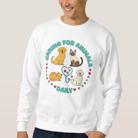 Caring for Animals Daily Veterinarian Shirt – Vet  (Voorkant)