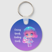 Caring Hands, Healing Hearts Key Ring Sleutelhanger (Voorkant)
