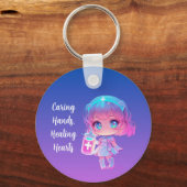 Caring Hands, Healing Hearts Key Ring Sleutelhanger (Voorkant)