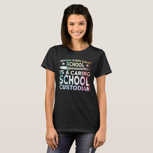 Caring School Custodian T-shirt (Voorkant volledig)