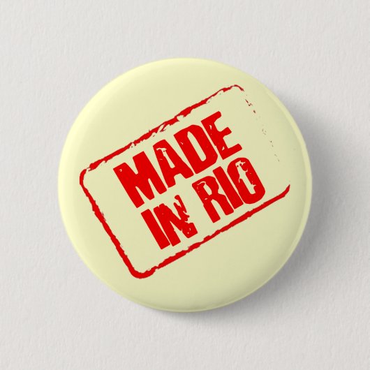 CARIOCA GEMAAKT IN RIO STAMP RONDE BUTTON 5,7 CM (Voorkant)