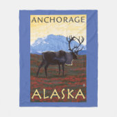 Cariou Scene - Anchorage, Alaska Fleece Deken (Voorkant)