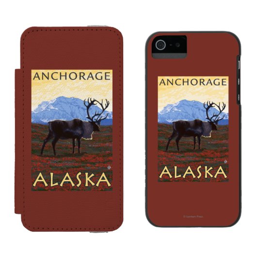 Cariou Scene - Anchorage, Alaska Incipio iPhone Portemonnee Hoesje (Naast elkaar)