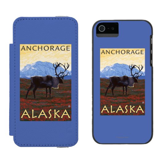 Cariou Scene - Anchorage, Alaska Incipio iPhone Portemonnee Hoesje (Naast elkaar)