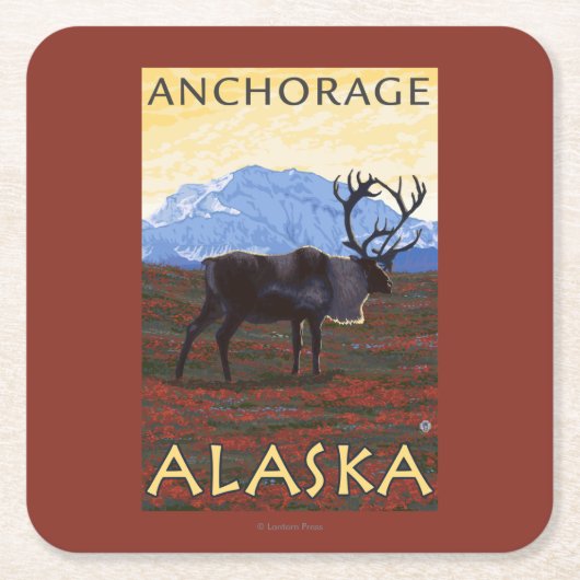 Cariou Scene - Anchorage, Alaska Kartonnen Onderzetters (Voorkant)