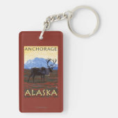 Cariou Scene - Anchorage, Alaska Sleutelhanger (achterkant)