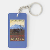 Cariou Scene - Anchorage, Alaska Sleutelhanger (achterkant)