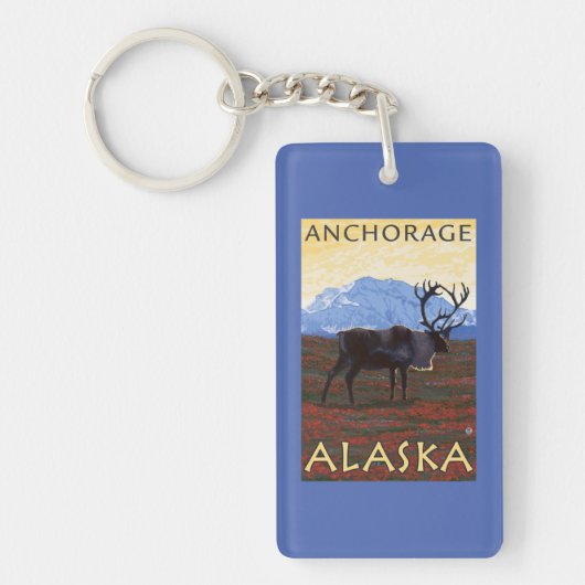 Cariou Scene - Anchorage, Alaska Sleutelhanger (Voorkant)