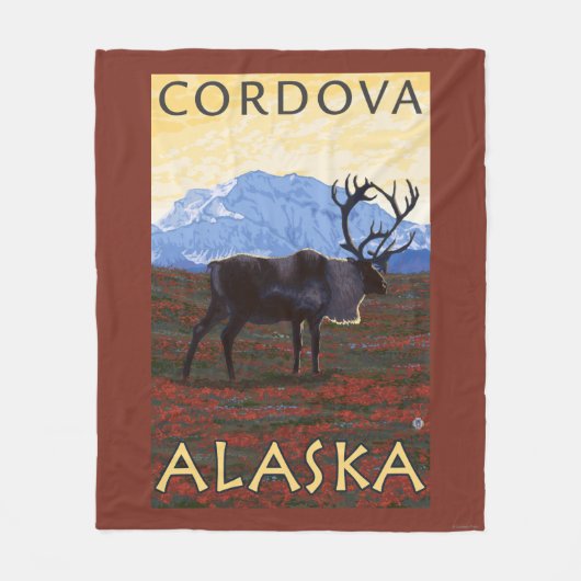 Cariou Scene - Cordova, Alaska Fleece Deken (Voorkant)