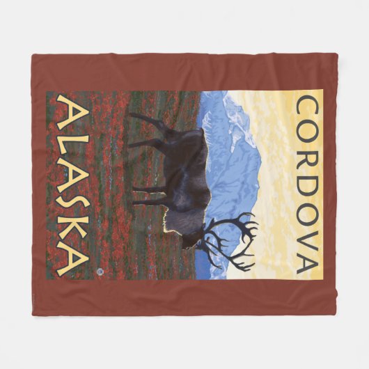 Cariou Scene - Cordova, Alaska Fleece Deken (Voorkant (Horizontaal))