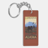 Cariou Scene - Cordova, Alaska Sleutelhanger (Voorkant Links)