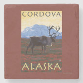 Cariou Scene - Cordova, Alaska Stenen Onderzetter (Voorkant)